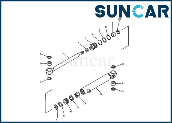 Balancee el equipo del lacre de la reparación de Komatsu Cylinder Inner del excavador del OEM PC05-1 del cilindro 707-00-50340