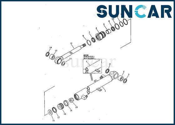 PC05-5 KOMATSU 707-00-50630 piezas de Kit Oil Resistance Cylinder Replacement del sello del cilindro del cubo