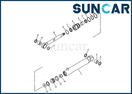 707-00-50640 sello Kit For Mini Excavator de la reparación de Kit Komatsu PC05-5 del servicio del cilindro del oscilación