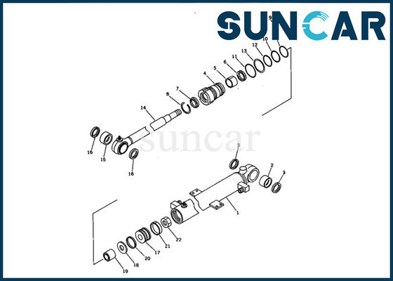 707-00-50660 equipo interno del lacre de la reparación de KOMATSU PC05-6 Mini Excavator Model Boom Cylinder
