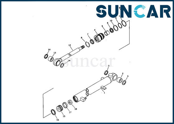 707-00-50670 cilindro del brazo que sella la reparación Kit Mini Excavator Replacement del sello de Kit Komatsu PC05-6