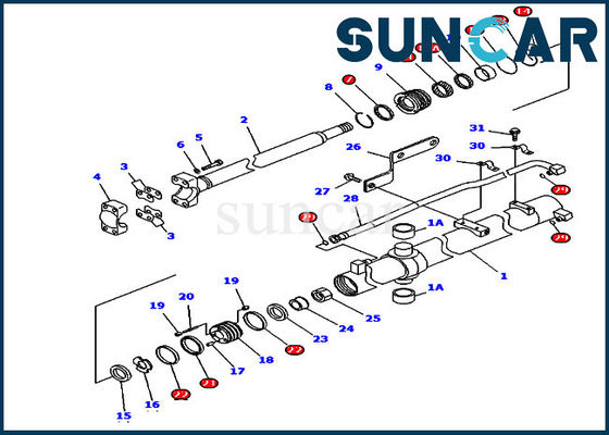 707-99-36150 equipos del sello de la reparación del cilindro de Kit Komatsu D85EX-15 del servicio hydráulico de la elevación de la cuchilla