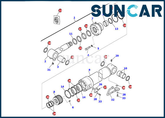 707-99-41300 excavador hidráulico de Kit Gasket Kits For Komatsu del sello del cilindro de cuchilla de los sellos PC110R-1