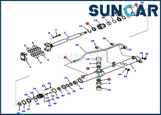 707-99-27310 diámetro interior hidráulico del cilindro 60M M Rod 85M M de Kit Crawler Dozers Seal Fits del sello de aceite de KOMATSU