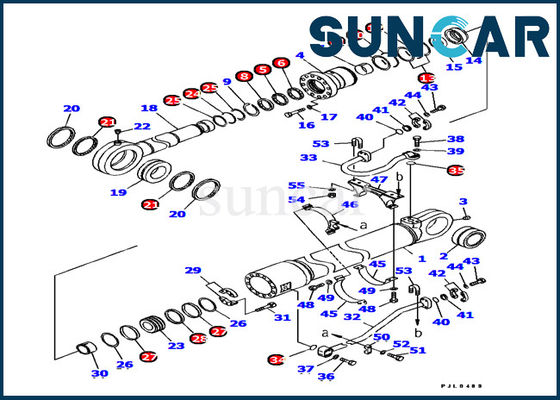 707-99-77120 equipo hidráulico PC1100-6 de Kit Komatsu Bucket Cylinder Service del sello PARA los 5.7M Cylinder Assy