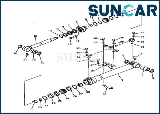 707-98-43530 excavador Sealing Kit de Kit Fits Komatsu CD110R-1 PC128UU-2 del sello del cilindro de la descarga