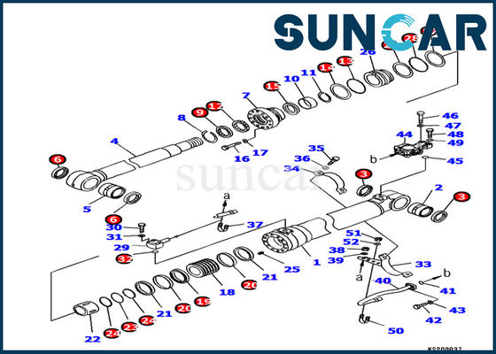 707-99-46430 equipo de reparación interno de Kit For Excavator PC180LC-7 del sello del cilindro de la elevación del auge de KOMATSU