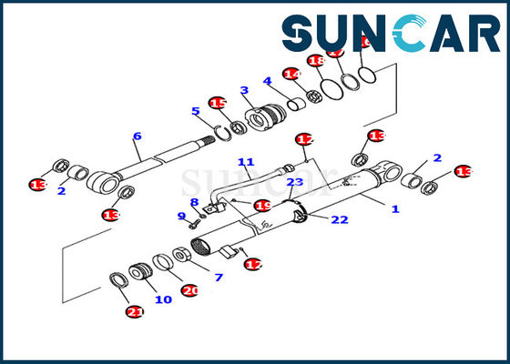 707-98-04720 piezas de Hydraulic Cylinder Inner del excavador de Kit Fits PC14R-3 del sello del cilindro del brazo de KOMATSU
