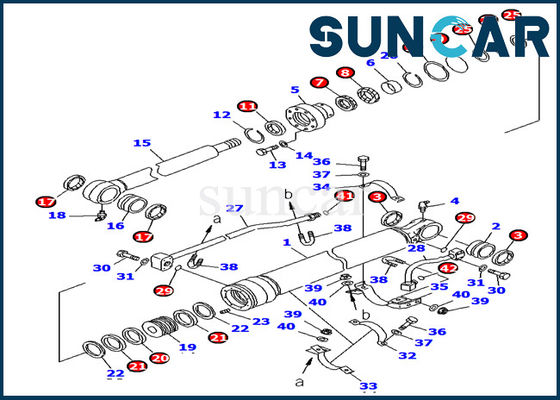 707-99-27680 excavador Seal Kit de la resistencia de aceite de Kit Komatsu PC138US-8 del sello del cilindro del cubo
