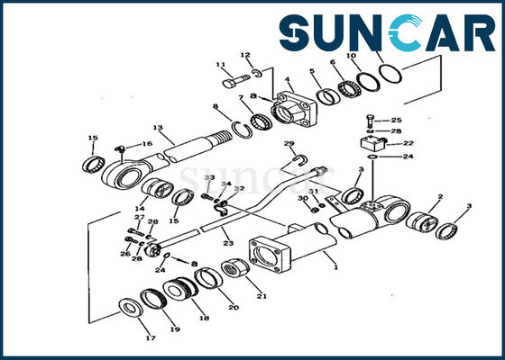 707-98-45100 equipo interno del servicio de las piezas de reparación de Kit Komatsu Excavator PC150-1 del sello del cilindro del brazo