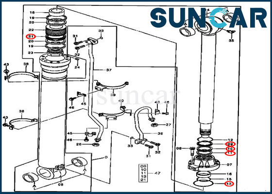 Alto sello de aislamiento Kit For 330LC 330LCR John Deere de la reparación del cilindro del brazo del funcionamiento 9180582