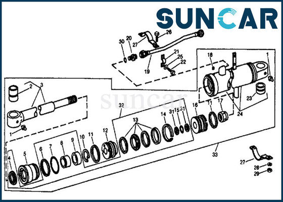 Servicio Kit For de Replacement Crowd Cylinder del excavador RE12314 690 693B John Deere