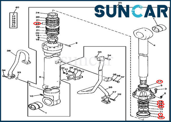 790 servicio Kit Excavator Cylinder Repair Parts del reemplazo del equipo AT192076 Deere del sello del auge