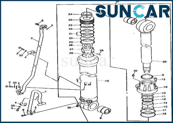790 sello Kit Hydraulic Cylinder Sealing Kit del brazo de JOHN DEERE TH102827 para el excavador