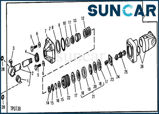 Sello de aceite del cilindro hidráulico del alto rendimiento RE11569 Deere Kit Boom Replacement Kits