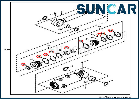 Servicio Kit For John Deere 35G del cilindro de cuchilla de Seal Kit FYD00005420 del excavador