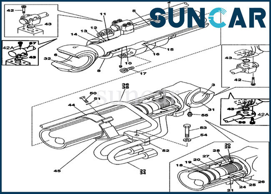Pieza del lacre del CASO CX210N CX210LR de Kit Boom Repair Kits Fits del sello del cilindro LZ00445