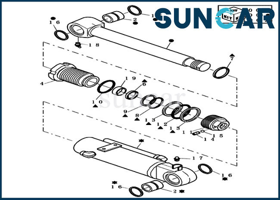 Lacre hidráulico del cilindro de Kit For Mini Crawler Excavator del sello del dormilón del equipo de reparación del caso de CX31B 72280261