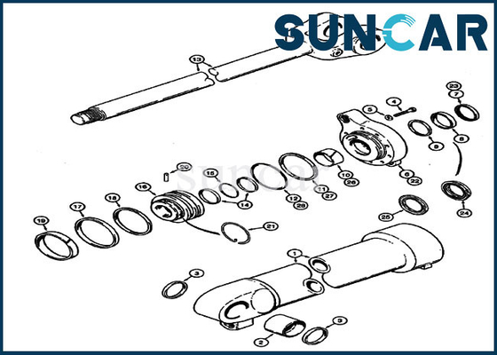 Caja pesada del cargador 821B 821C de Kit Repair Kit Fits Wheel del sello del cilindro del cubo de las piezas 1543309C1 del equipo