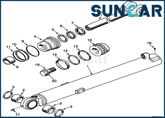 87440117 caja del cargador del equipo 721E 621F de Kit Replacement Kit For Heavy del sello del cilindro de la inclinación del cubo