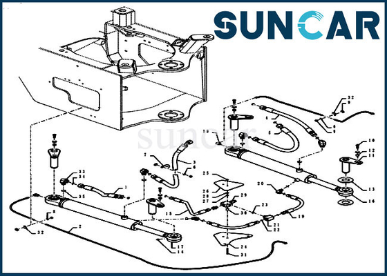 Caja de dirección del cargador 1021G 1021F de Kit Fits 84404910 del sello de la reparación del cilindro hidráulico
