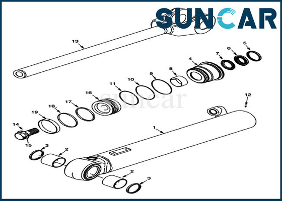 El sello Kit Case Sealing Kit For del cilindro de 84244457 elevaciones modela piezas de la máquina del cargador de 921F 821G 821F