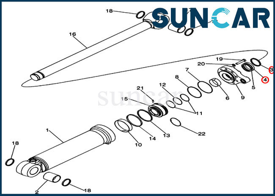 reparación Kit Loader del sello del cilindro de la inclinación 1542883C1 921 piezas de servicio del reemplazo del caso de 921C 921F