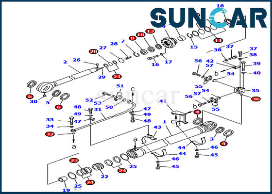 Equipo hidráulico 7079976260 del reemplazo del cilindro del cubo del equipo 707-99-76260 PC2000-8 KOMATSU del sello