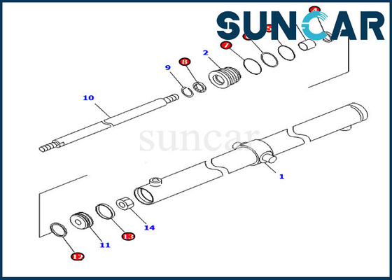 707-98-12590 sello Kit For Komatsu PC120SC-6 PC200SC-7-M1 del cilindro del TAXI de 7079812590 diapositivas