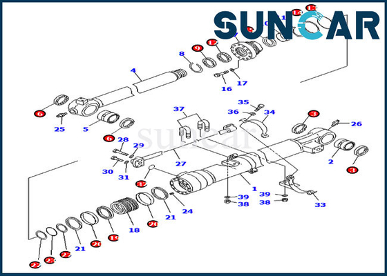 707-99-45040 cubo que sella piezas internas del cilindro de Kit Repair Kits For Komatsu PC228USLC-8 PC210LC-8K