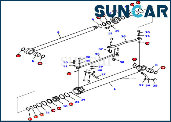 721-98-02310 equipos del cilindro del equipo de reparación del sello del auge ISO9001 PC210LCI-11 PC238USLC-11 KOMATSU