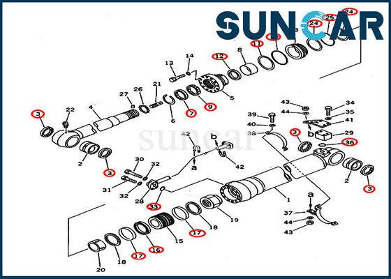707-99-58350 excavador Arm Cylinder de Kit Replacement Service Kit For PC220-6Z PC230LC-6 KOMATSU del sello