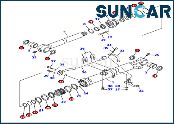 Sello Kit For del cubo 707-99-59020 7079959020 equipos del servicio del cilindro de PC220-8 PC240NLC-8K KOMATSU