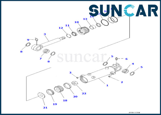 707-98-11450 sello Kit For PC22MR-3 PC20MR-3 de la reparación del cilindro de cuchilla de 7079811450 KOMATSU