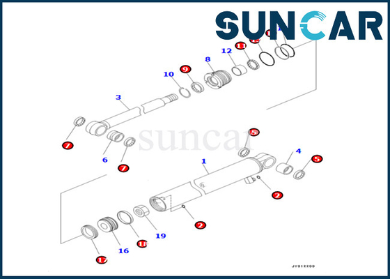 707-98-14990 sello Kit Fits PC22MR-3 PCPC26MR-3 PC20MR-3 de la reparación del cilindro del brazo de KOMATSU