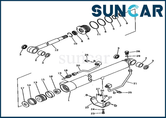 equipo de aislamiento hidráulico del equipo ISO9001 PC30-1 KOMATSU del sello de la reparación del cilindro del auge 20S-63-56101
