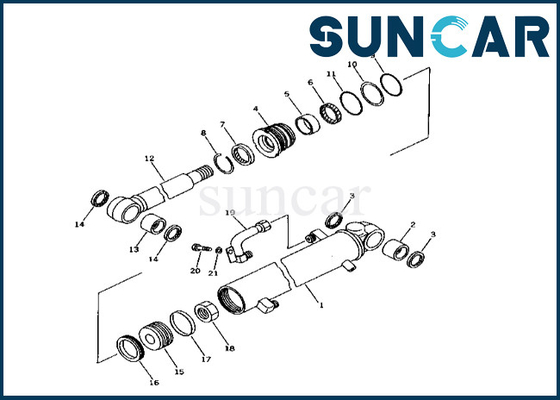 reparación de alta calidad Kit For PC25-1 PC25R-1 del sello del cilindro del brazo de 7079822200 707-98-22200 KOMATSU