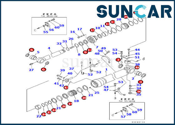 Equipo 707-99-59740 7079959740 del lacre del cilindro del brazo de KOMATSU para PC290-8K PC270-8 PC270LC-8