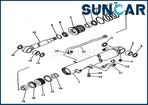 equipo de reparación del sello del cilindro del auge 20S-63-02011 20S6302011 para las piezas de servicio del taxi de PC30-6 KOMATSU