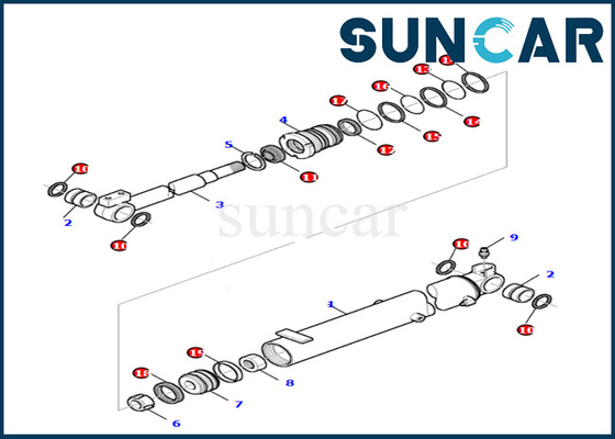 878000520 equipo del reemplazo del cilindro del auge de Kit For PC27R-8 KOMATSU del sello del cilindro del auge de KOMATSU