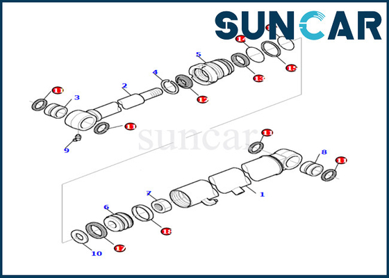 Equipo 878000523 KOMATSU del lacre del cilindro del cubo para PC27R-8 de alta calidad y con mejores ventas