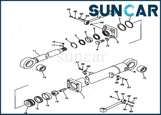 Sello Kit Hydraulic Cylinder del brazo 207-63-66100 2076366100 para el excavador Komatsu de PC300-1 PC300LC-2
