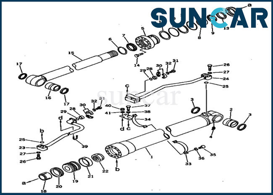 207-63-52100 equipo pesado de Kit Applicable To Komatsu PC300-3 PC300LC-3 del sello del cilindro del auge