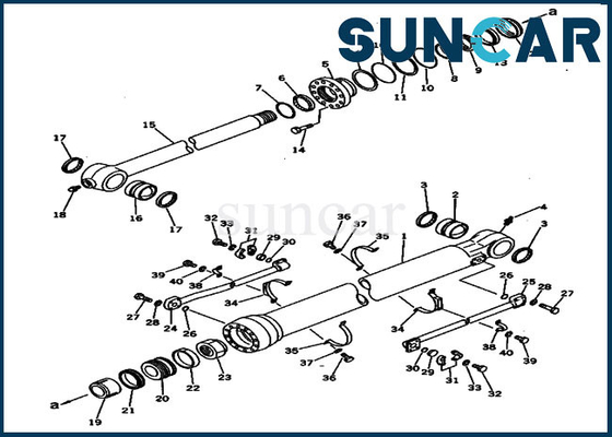 207-63-72100 2076372100 cilindro Assy Komatsu de Kit Service Kit For PC300-3 PC300LC-3 del sello del cubo