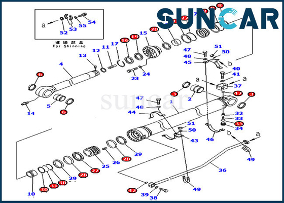 Equipo del sello del reemplazo de Kit For PC300-7 KOMATSU del servicio del cilindro del brazo de Parts 707-99-67095 del excavador