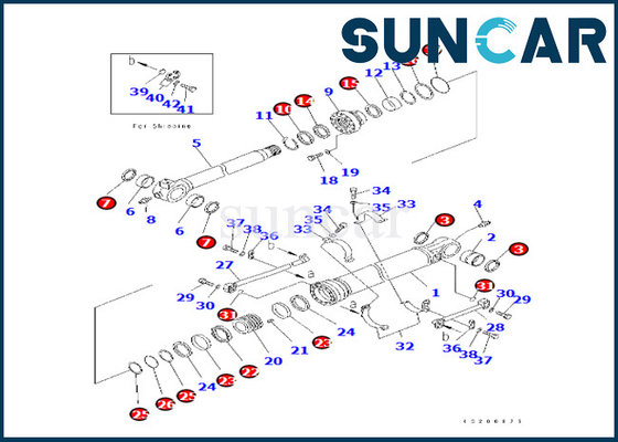 707-99-59750 servicio Kit Komatsu For PC350LC/NLC-8 PC360LC/NLC-10 del cilindro de 7079959750 cubos
