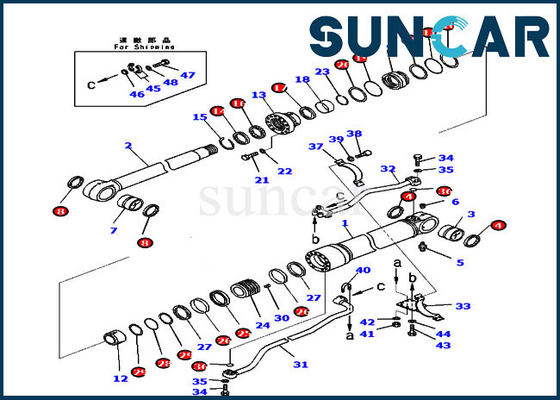 707-99-59270 excavador Seal Repair Kit de Kit Model PC300-8 KOMATSU del servicio del cilindro del auge