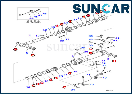 Equipo 7079968780 707-99-68780 del reemplazo del cilindro del brazo para PC400LC-8 PC400-8 PC400-8R KOMATSU