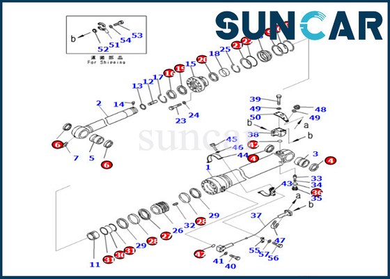 Equipo 721-98-02270 del sello del cilindro del brazo de KOMATSU 7219802270 ajustes PC360LC-11 HB365LC-3 PC390LC-8M0