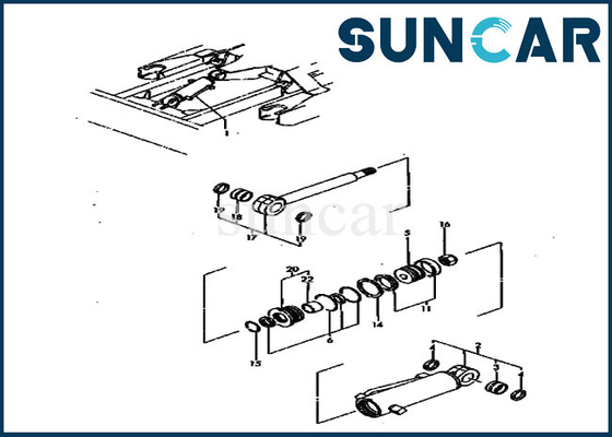 Montaje PC30FR-1 KOMATSU del cilindro de Kit For YM172142-72571 YM17214272571 del sello de la reparación de la cuchilla